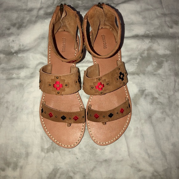 NWOB Soludos Western Embroidered Strap Sandals - Picture 2 of 8